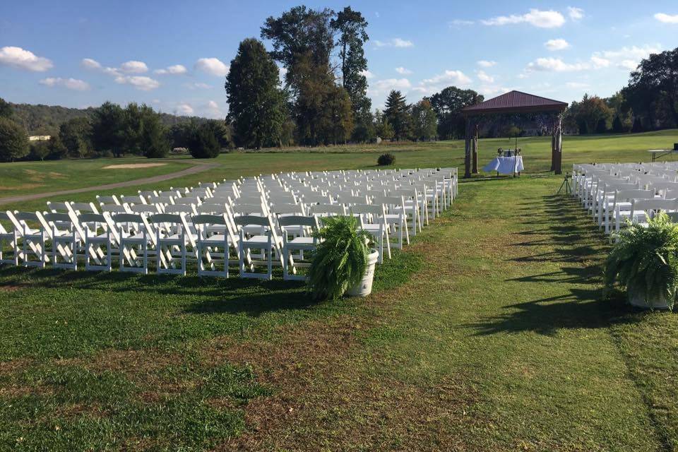 Ceremony site on the grounds