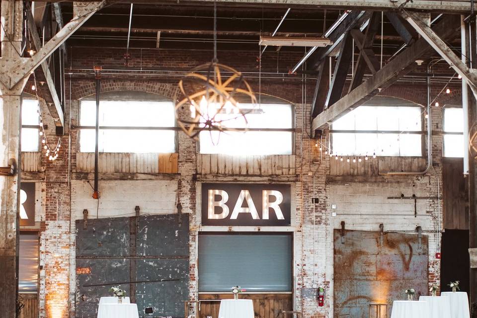Looking at bar