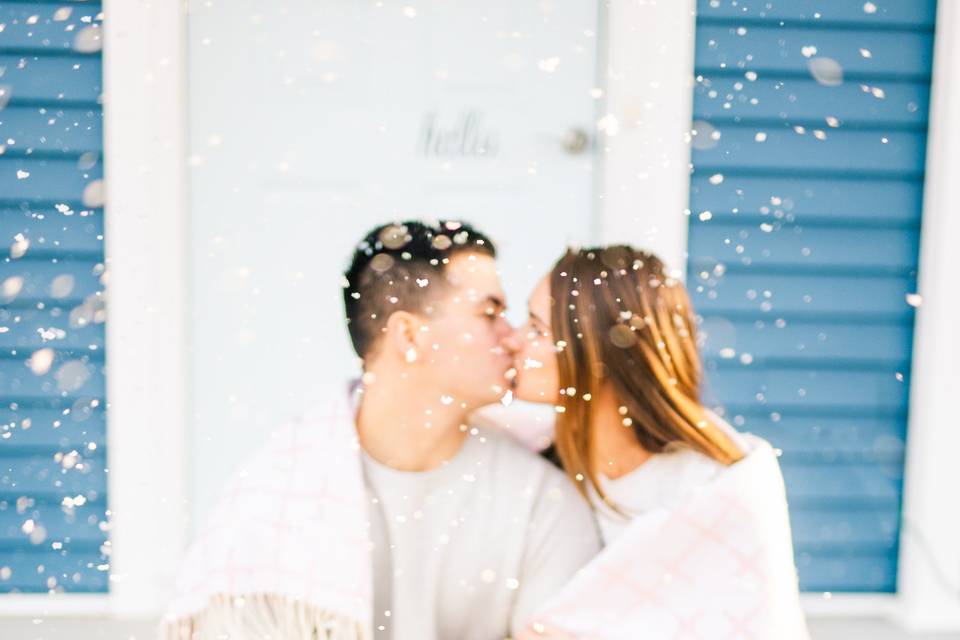 Snowy Engagement Session