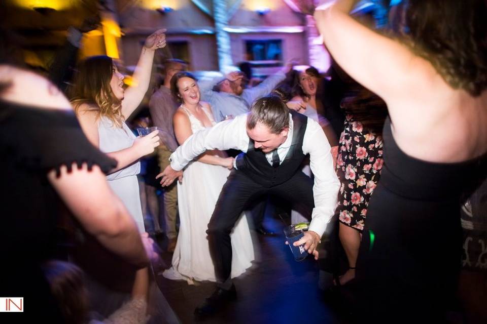 Newlyweds on the dance floor