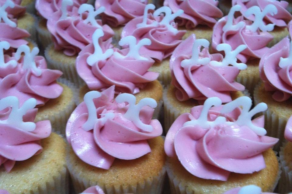 Close up of the monogrammed cupcakes
Wedding date - May 2013, Stamford, CT