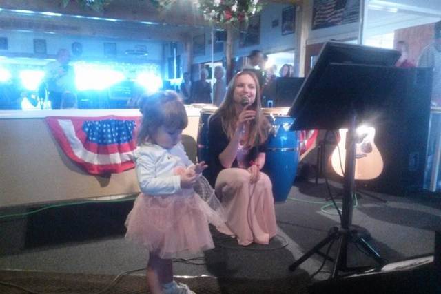 With the little girl