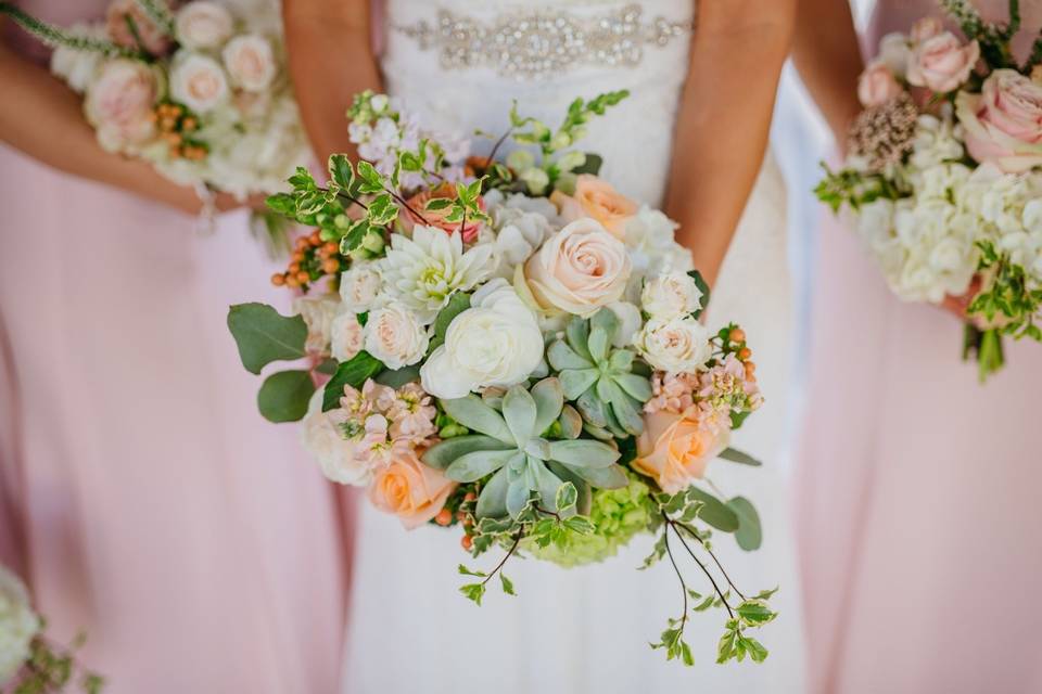 Flower girl halo- Texas Blooms