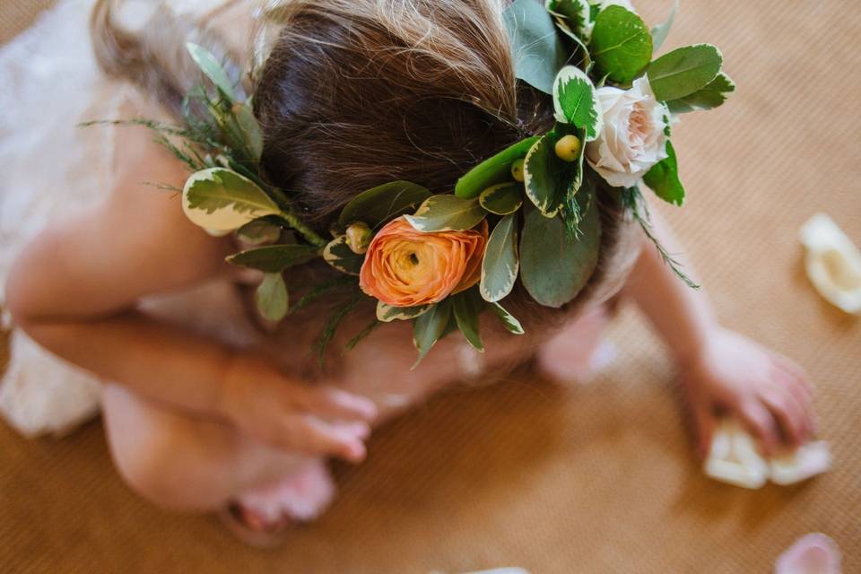 Flower girl halo- Texas Blooms