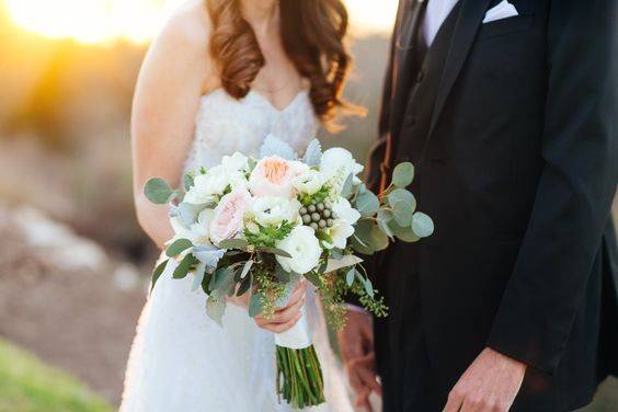 White + blush- Texas Blooms