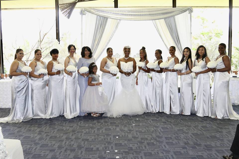 Bride and her maids