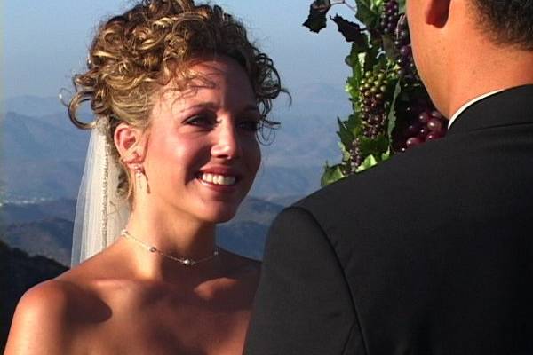 Ceremony at Saddlerock Ranch in Malibu, CA.