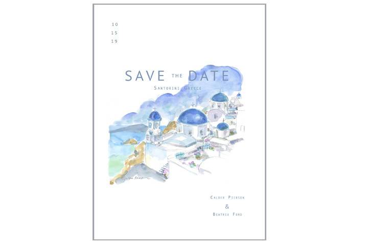 Santorini Save the Date