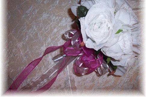 Six inch Hand Tied Bouquet for Junior Bride's Maid or Tossing Bouquet.