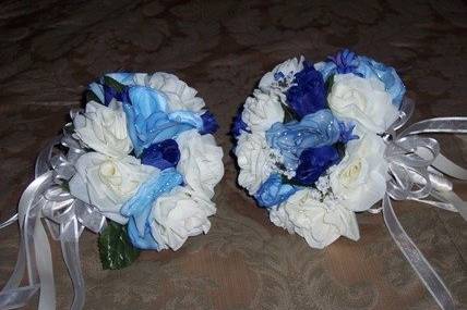 Seven and eight inch Hand tied Bouquets.