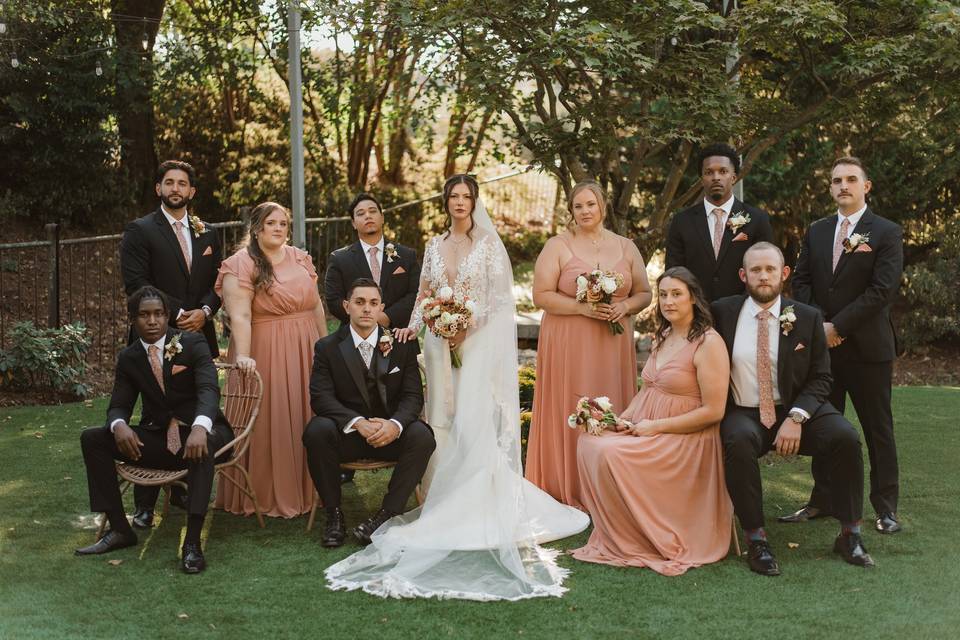 Wedding Party in Park