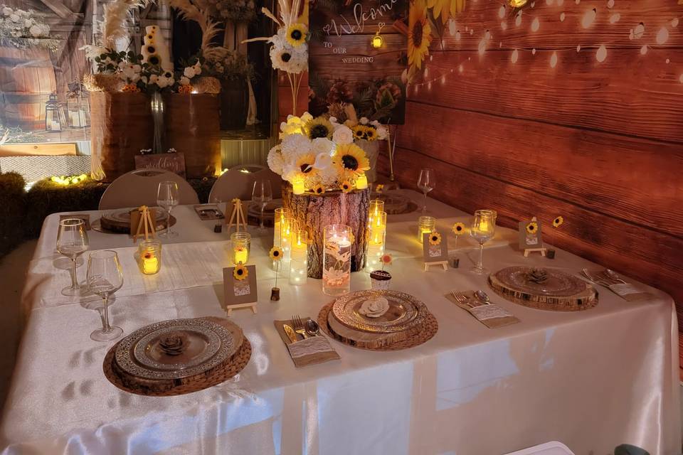 Rustic sunflowers