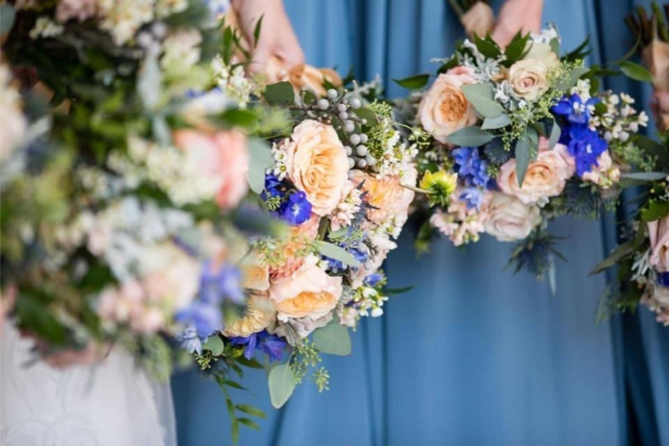 Bride and bouquet