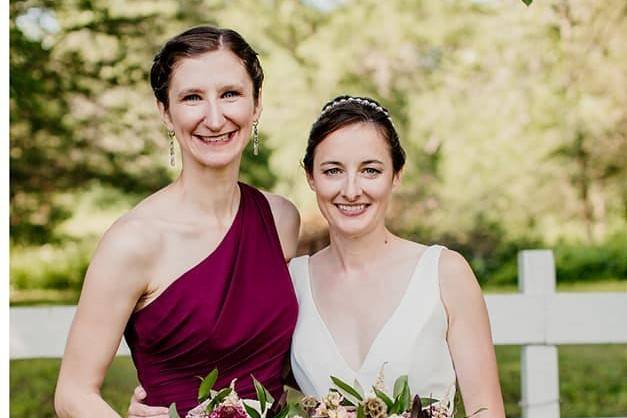 Bride and Bridesmaid