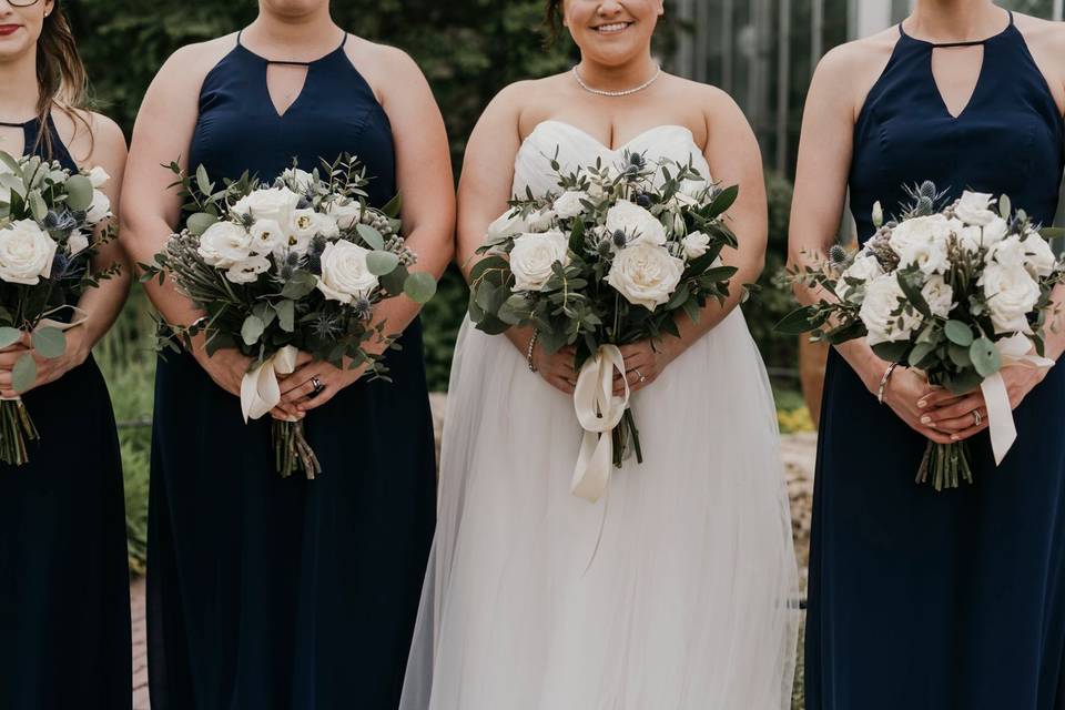 Bride and Bridesmaids