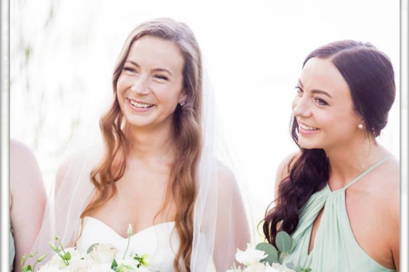 Bride and Bridesmaid flowers