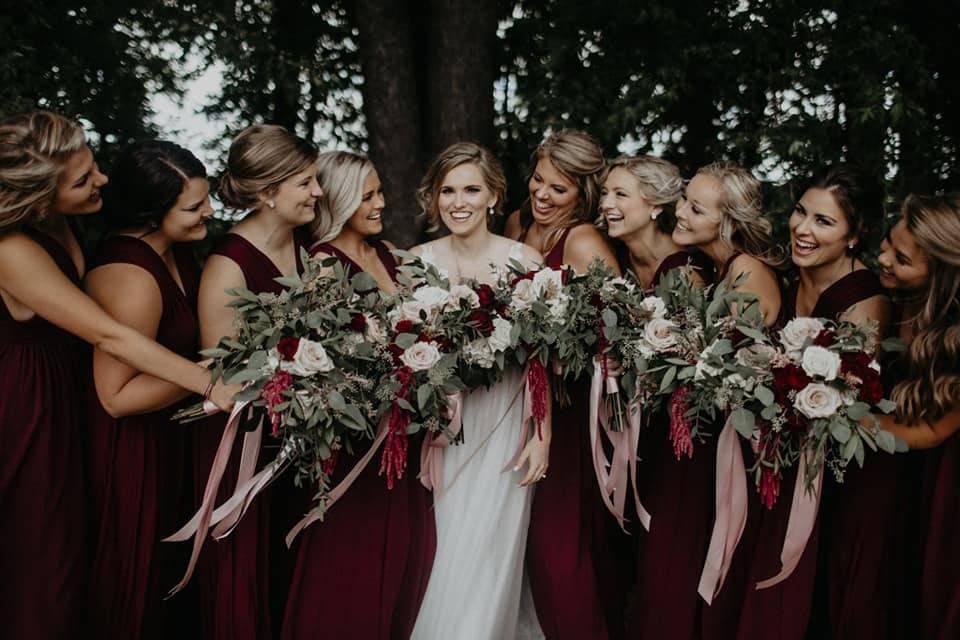 Bride and Bridesmaids