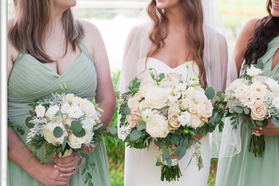 Bride and Bridesmaids