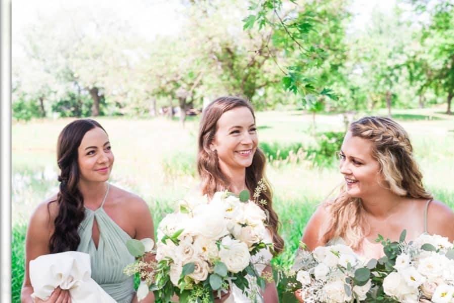 Bride and Bridesmaids