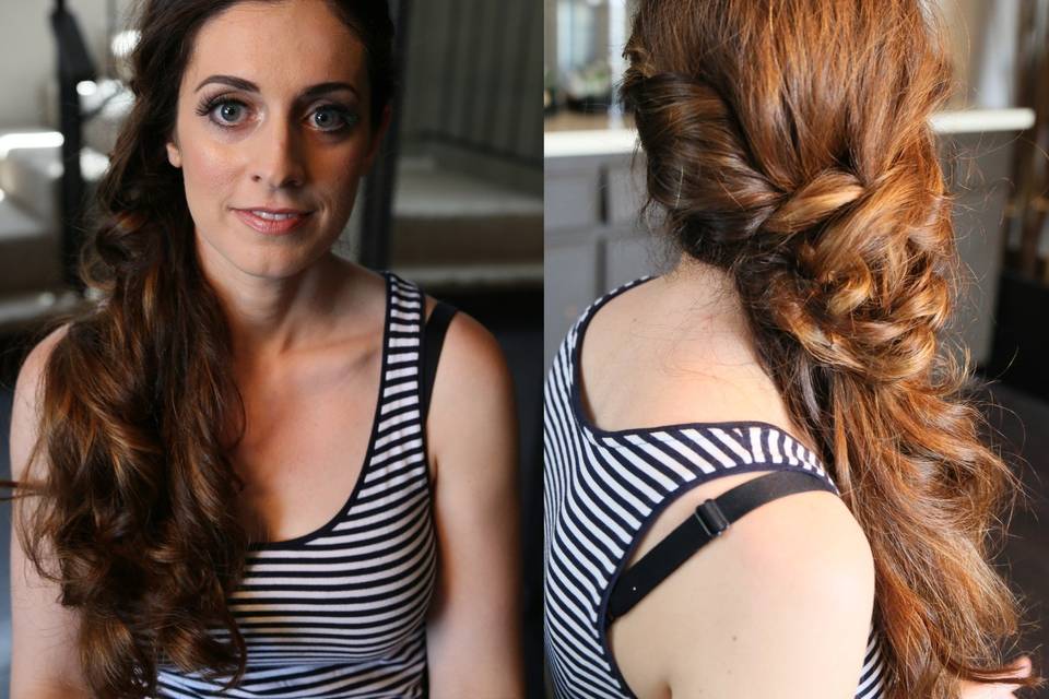Bride Side Ponytail Hair Style