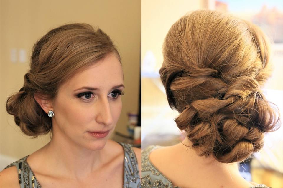 High Bun Updo Bride Hair 15