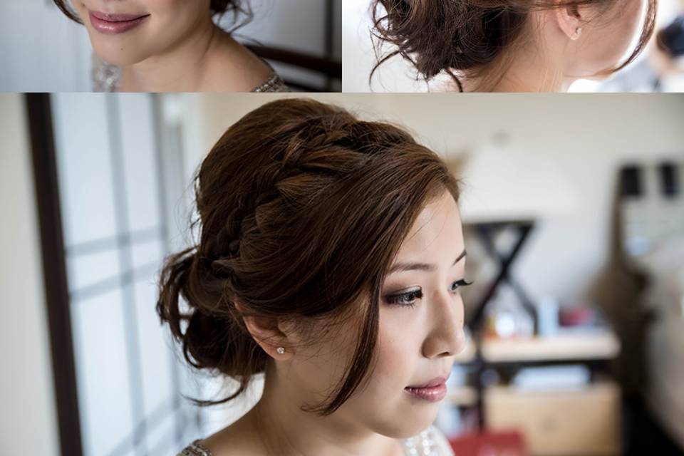 Asian Braid Updo Hair Style