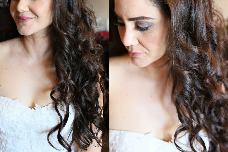 Latina Bride Half Up Hair Styl