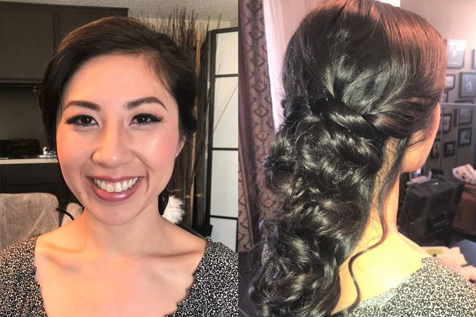 Asian Bride Half-Up Hair