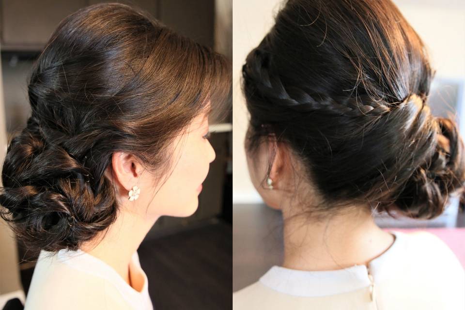 Bridal Side Bun Hair Style