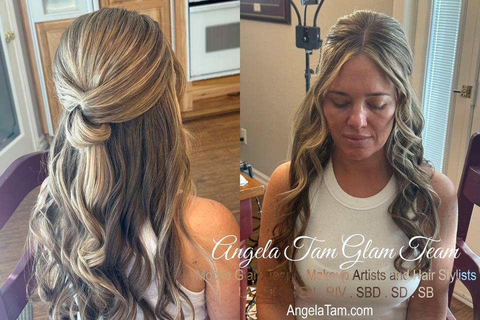 Wrapped Half Up Hair Style