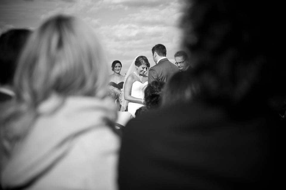 Brittany and Spencer's Chicago, Illinois wedding in the Loop Downtown and on the campus of Loyola University along Lake Michigan | Outdoor Ceremony