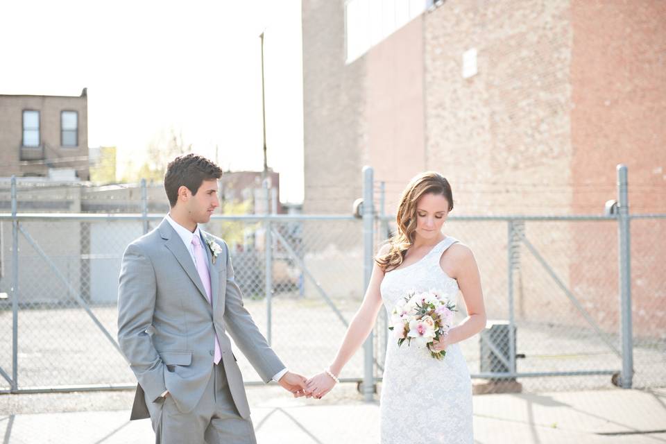 Cara and James bridal test shoot in the West Loop of Chicago, Illinois | Couples Portraits