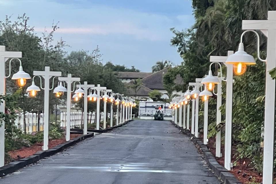 ROW OF LAMP POSTS