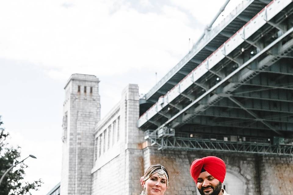 Bride and Groom in Philadelphi