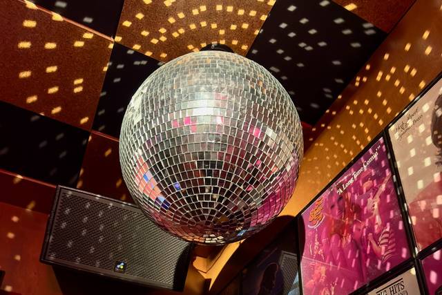 Disco ball in the Karaoke Room