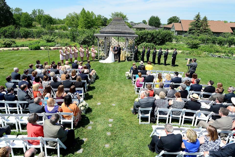 Outdoor wedding ceremony