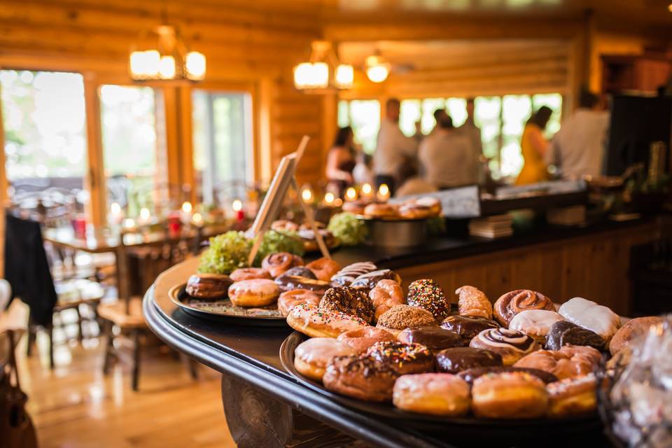 This bride used the main floor bar for desserts.