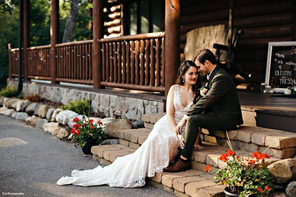 On the steps