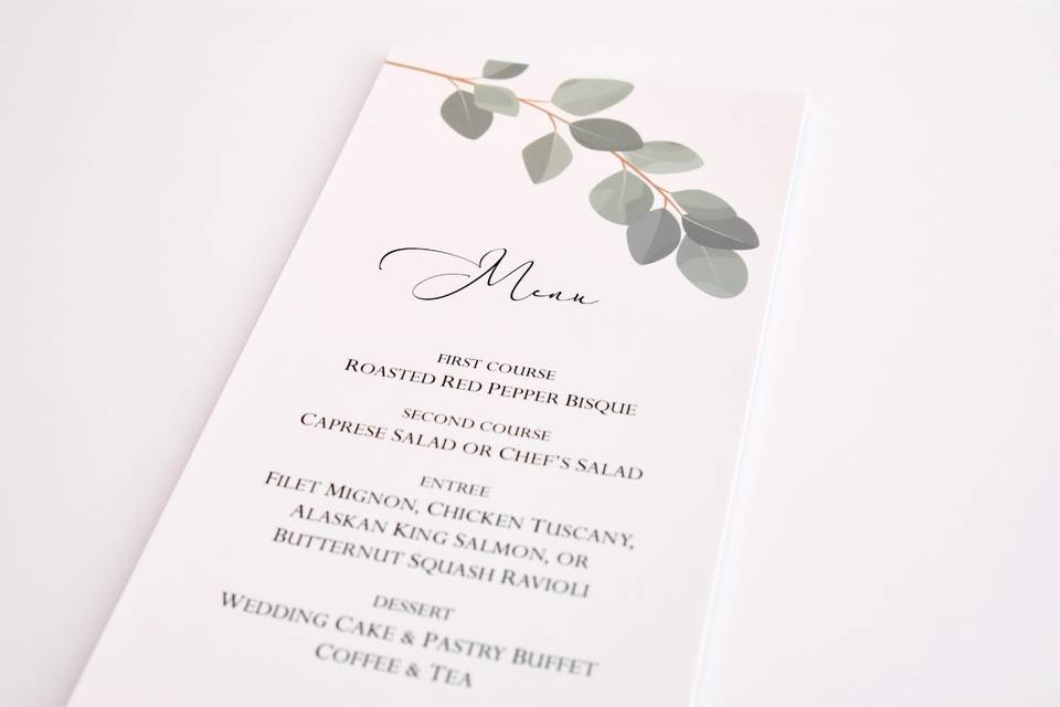 Menu Cards