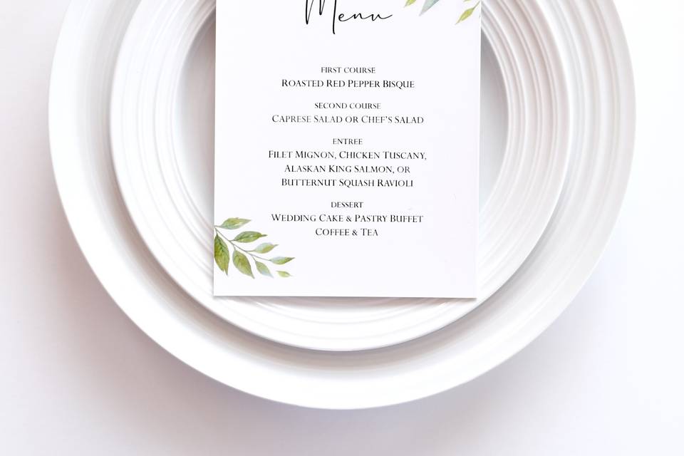 Menu Cards