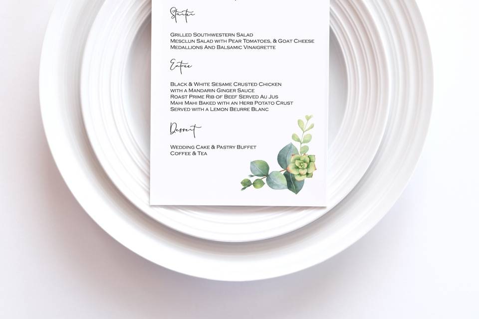 Menu Cards