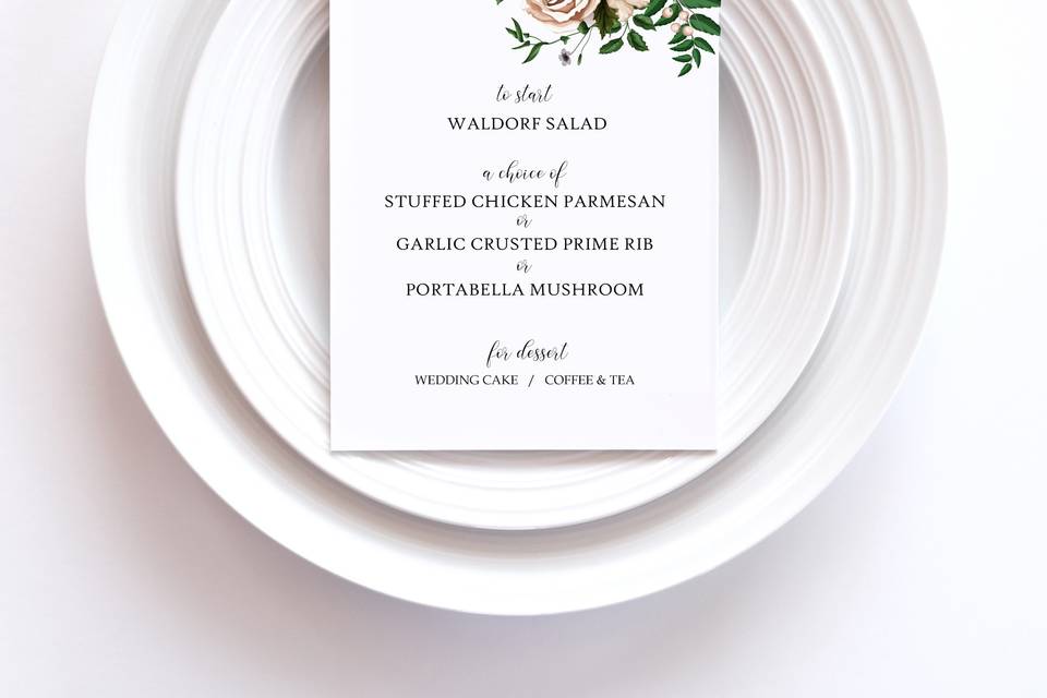 Menu Cards