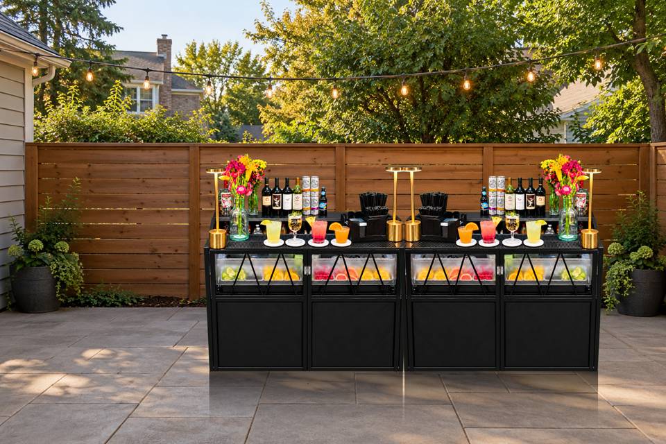Backyard bar setup