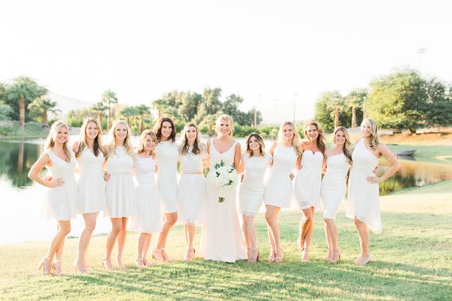 The bride with friends