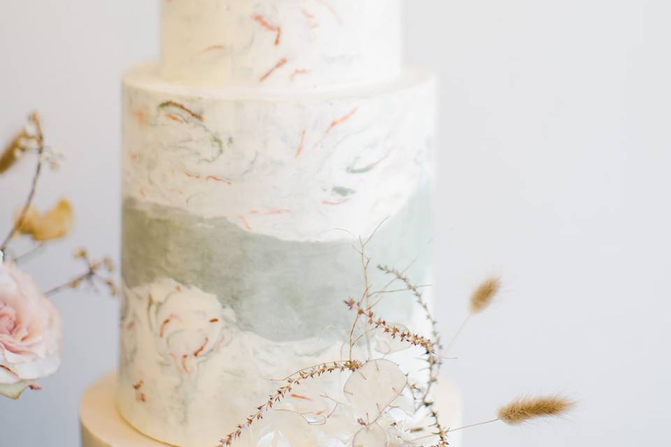 Marbled & textured buttercream