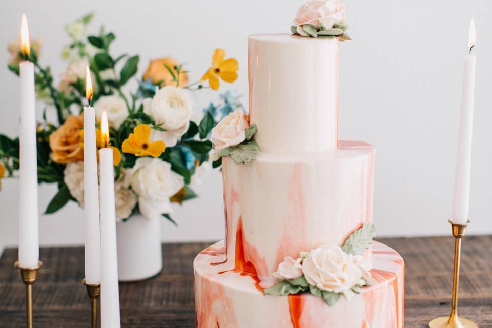 Mirror Glaze Buttercream Roses