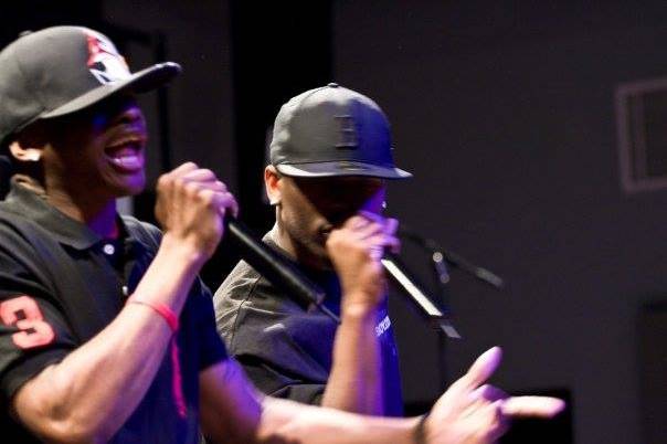 On stage