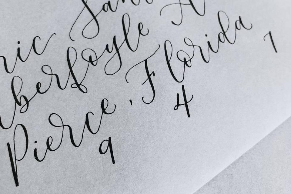 Modern calligraphy envelope