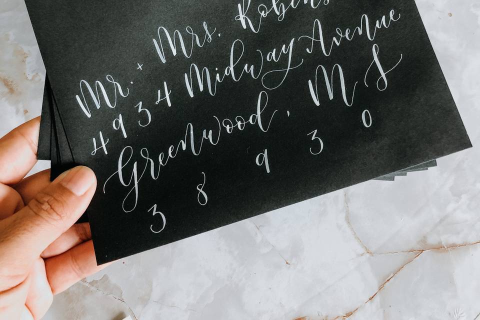 Envelope calligraphy