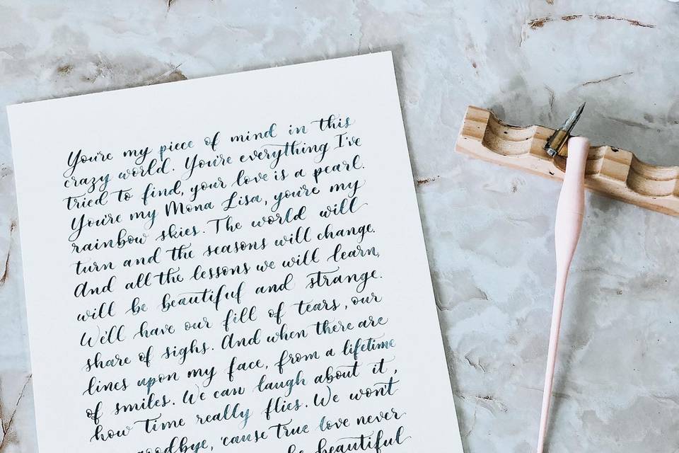 Wedding song keepsake